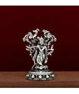 925 silver Hindu idol KRISHNA statue, Figurine, puja article home temple... - $113.23 CAD