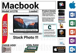 Apple Macbook A1278 13&quot; Intel Core 2 Duo 2GHz 4GBs Ram 250GB HDD Grade C - £199.83 GBP