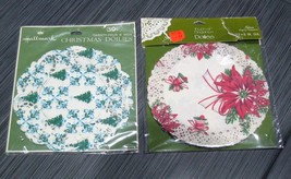HALLMARK Touch of Elegance CHRISTMAS Tree Doilies Lot NOS New Unused - $19.99