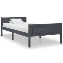 Bed Frame Solid Pinewood Grey 90x200 cm - £71.40 GBP