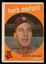 Vintage Baseball Trading Card Topps 1959 #91 Herb Moford Boston Red Sox Wb - $12.50