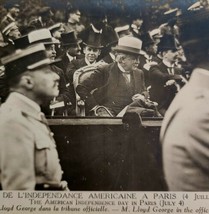 RPPC Paris American Independence Day 1918 Mr Lloyd George France July 4th PCBG6A - £27.41 GBP