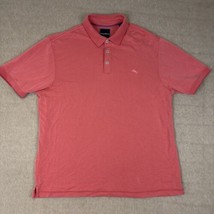 Tommy Bahama Shirt Mens XL Salmon Pink Polo Short Sleeve Golf Summer Str... - £14.54 GBP