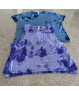 Set Of 2 Lululemon Tie Dye Purple/Blue Mesh Tops (4) - £31.28 GBP