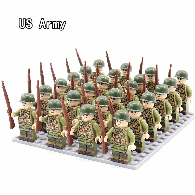 Hot WW2 Military Army Soldier Soviet US UK German France Building Blocks -DZ-123 - £17.61 GBP