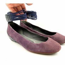 Tsubo Gylda Women&#39;s Ankle Strap Wedges Purple Navy Suede Shoes Sz 7 Flats  - £28.05 GBP