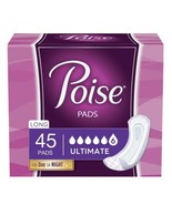 Poise Incontinent Pad 15.9&quot; L Long Length Ultimate Supreme 45 Ct - $38.99