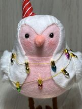 Wondershop Featherly Friends Brook Bird Figure Pink Red hat lights 2023 ... - $15.67