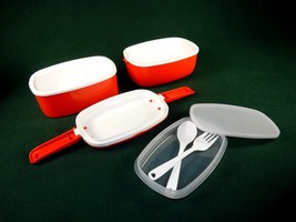 3 Piece Lunch Box Kit ~ Nesting Food Pods, Reusable Utensils, Color Choice LB200 - £10.41 GBP