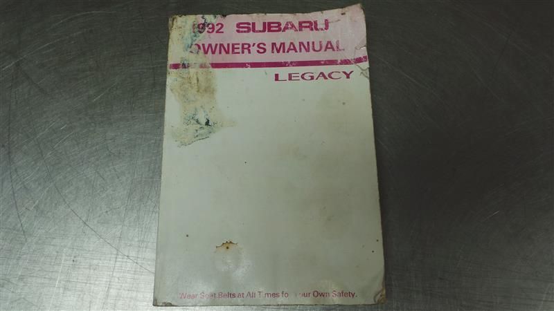 LEGACY    1992 Owners Manual 65738 - $20.00