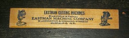 1940 Eastman Cutting Machine Buffalo New York Wood Inch Ruler Wwii Era Americana - £28.52 GBP