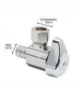 1/2 in. Crimp PEX Barb Inlet x 3/8 in. Compression Outlet Angle Valve - $417.08 MXN
