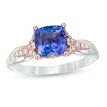 Enchanted Disney Ariel Special Edition Tanzanite 0.2 Round Engagement Ring,  - £94.31 GBP