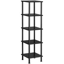 HOOBRO 5-Tier Corner Shelf Stand, Square Rack Display, Tall Storage No Tool - $69.40