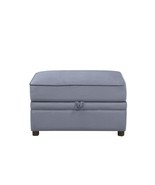 Bois II Ottoman w/Storage, Gray Velvet - $6,645.11 MXN