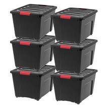 IRIS USA Plastic Storage Bin Tote Organizing Container with Durable Lid and Secu - £133.67 GBP