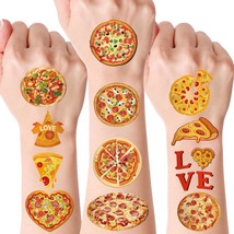 72 Sheets 436 Pieces Pizza Temporary Tattoos Pizza Birthday Party Decora... - £19.59 GBP