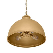 Hampton Bay 18&quot; Pendant 4-Light Dome Transitional Dimmable Metal Gold Ch... - $132.66