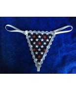 New Womens USA  AMERICAN FLAG STARS Memorial Day Gstring Thong Underwear - $27.87 CAD