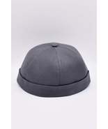 Anthracite 100% Cotton Cap Docker Hat - £18.36 GBP