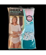 Kmart PINK Briefs Underwear Womens Plus Sz 13 Cotton 5 Pack Pink Floral ... - €34,08 EUR