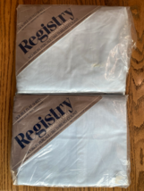 NOS Registry by Wamsutta Mills double fitted and flat sheet Light  Blue ... - $29.99