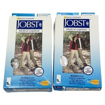 Jobst Compression ​Socks Knee High 15-20mmHg White Lot 2 Size S Unisex New - $54.00