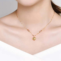 18K Gold Heart Necklace - £115.92 GBP