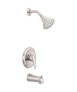 Oakbrook Tub And Shower Faucet Single Handle 2.0 Gpm B. Nickel Metal Handle - £70.61 GBP