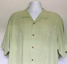 Tommy Bahama Button Front Shirt Tropical Flowers Floral Aloha Mens Large... - $28.66