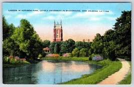 Postcard Lagoon In Audubon Park Loyola University New Orleans Louisiana LA - £3.53 GBP