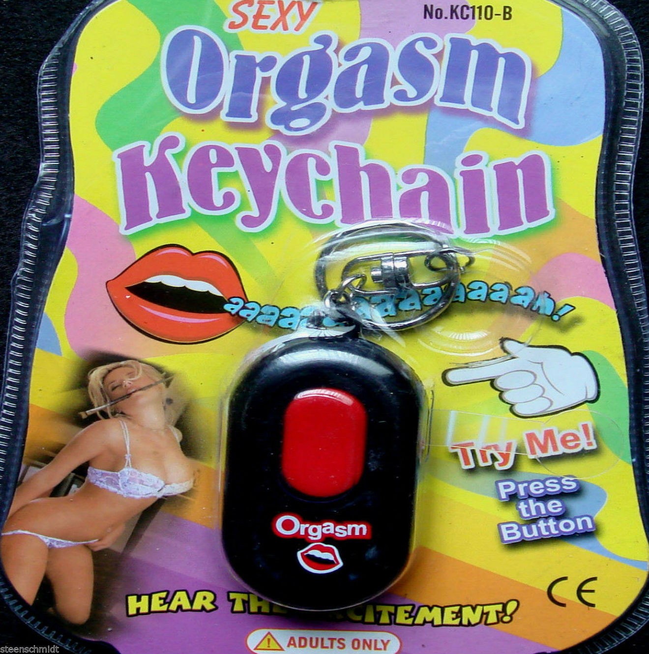 Primary image for Sexy Noisy Novelty Ladies Orgasm Keyring Car Keychain fun gadget joke gag keys