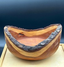 Woodturned Bowl Cherry with Live edge Adirondacks  sustainable wood Hand... - £27.45 GBP