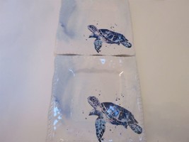 5 Secret Celebrity Melamine Plates Seahorse Turtle Octopus Ocean Blue White NWT - £30.03 GBP