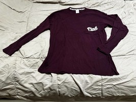 PINK Burgundy long sleeve shirt size Large  - £11.27 GBP