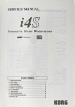 Korg i4S Workstation Synthesizer Keyboard Original Service Manual Book, ... - £38.87 GBP