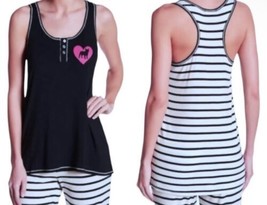 PJ Salvage Puppy Love Racerback Tank Top Small 2 4 Stripe Back GR8 GIFT NWT - £22.39 GBP