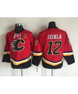 Flames #12 Jarome Iginla Jersey Old Style Uniform Red - $49.00