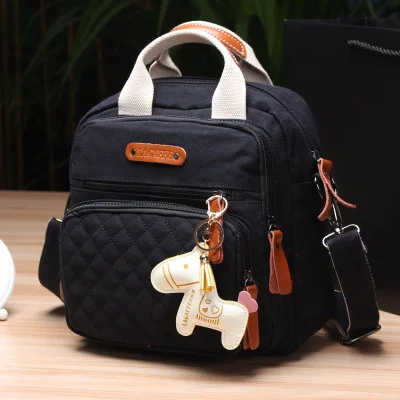 Canvas Multifunction Diaper Bag Women Striped Fabric Infant Baby Stroller Nappy  - £35.85 GBP