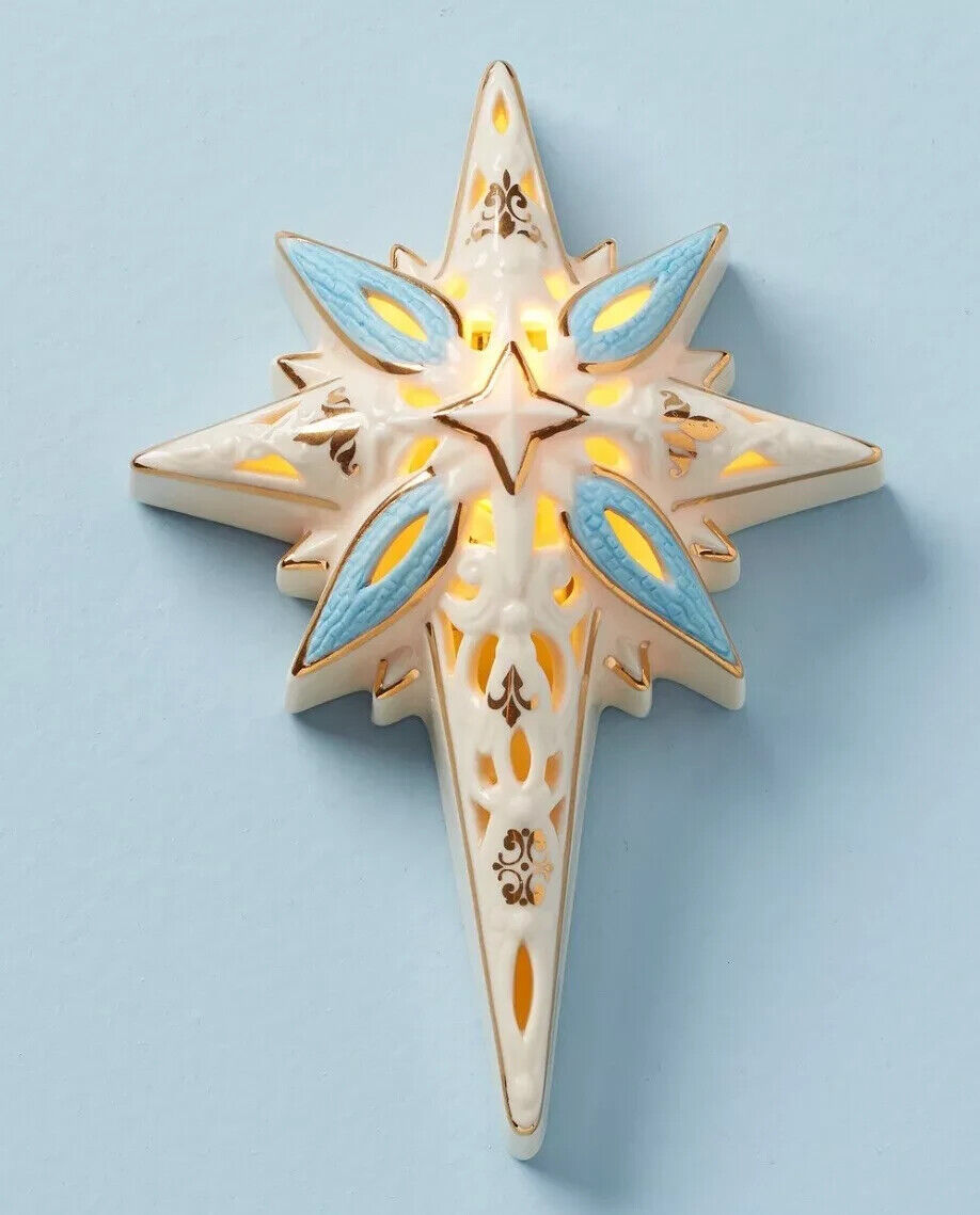 Lenox First Blessing Nativity Star Bethlehem Ornament Lighted For Creche... - $74.00