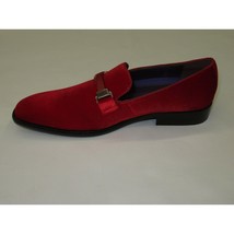 Mens AFTER MIDNIGHT Formal Stage Dress shoes Slip on Soft Velvet 6753 Red image 5
