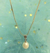 18KGP Serpentine Chain w/Pearl Pendant  - €11,33 EUR