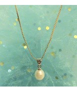 18KGP Serpentine Chain w/Pearl Pendant  - €11,24 EUR