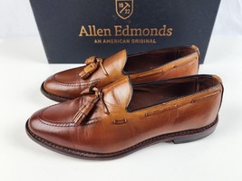 Allen Edmonds Grayson Walnut  Burnished Men&#39;s Leather Tassel Loafers 8.5 D - £109.05 GBP