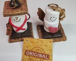The Original S’MORES Marshmallow Snowman Ornaments Lot Of 2 By Midwest - $10.84