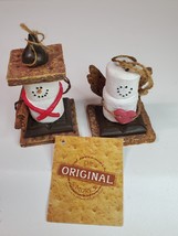 The Original S’MORES Marshmallow Snowman Ornaments Lot Of 2 By Midwest - £8.52 GBP