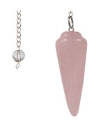 Bulk 5 Pcs Natural Pink Rose Quartz Cone Shaped Gemstone Dowsing Pendulums - $906.82 MXN