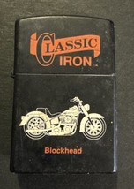 Vintage Lighter CLASSIC IRON BLOCKHEAD 1990 Motorcycle Collectable - £21.99 GBP
