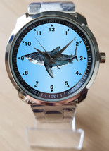 Angry Shark Fish art Unique Wrist Watch Sporty - £27.67 GBP