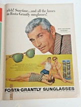 1955 Foster Grant Sunglasses Jeff Chandler Magazine Ad - $9.49
